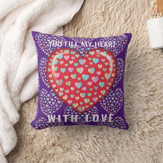 Coussin Conception de cœur simple éditable élégante (Couverture)