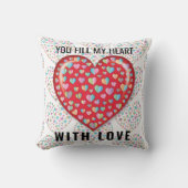 Coussin Conception de cœur simple éditable élégante (Recto)