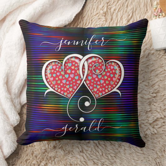 Coussin Conception de cœurs entrelacés pour la Saint-Valen (Couverture)