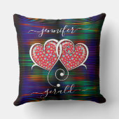 Coussin Conception de cœurs entrelacés pour la Saint-Valen (Verso)