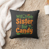 Coussin Conception de commerce de bonbons de sœur d'Hallow (Couverture)