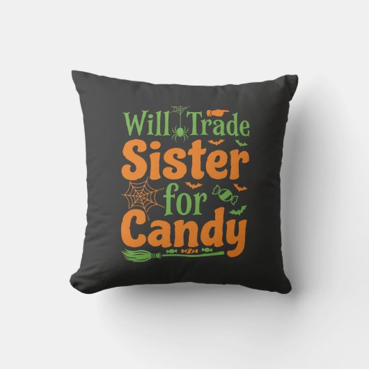 Coussin Conception de commerce de bonbons de sœur d'Hallow (Recto)
