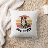 Coussin Conception de coucher de soleil de chien mignon gr (Couverture)