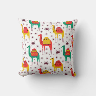 Coussin Conception de couleur à plat motif Camel