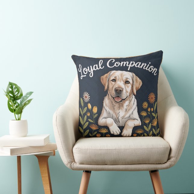 Coussin Conception de courtepointe Labrador Retriever doré (Chaise)