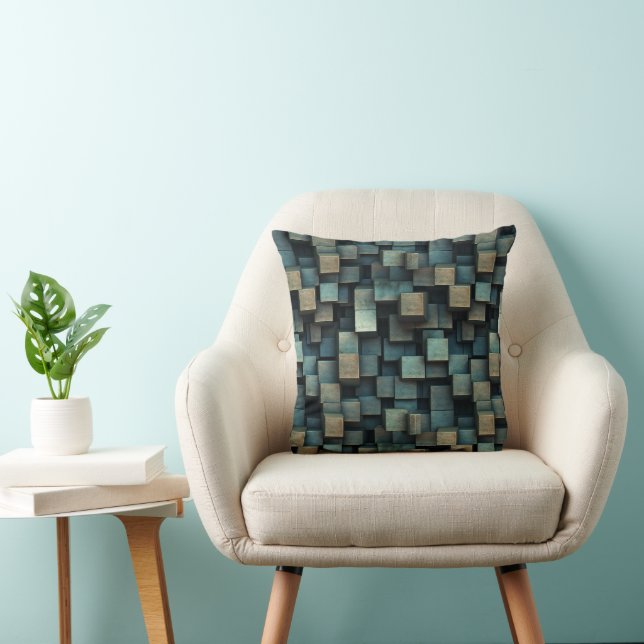Coussin Conception de cube métallique (Chaise)
