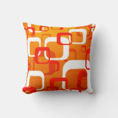 Coussin Conception de cube rétro orange (Recto)