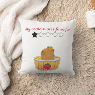 Coussin Conception de dessin animé de capybara kawaii mign