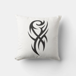 Coussin Conception de dessin au trait inspiré du tatouage