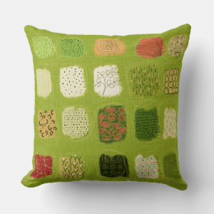 Coussin Conception de Doodle Vert tendance