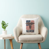 Coussin Conception de dos de drapeau d'infirmière vintage  (Chaise)