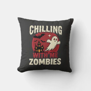 Coussin Conception de fantôme de zombies passant Halloween