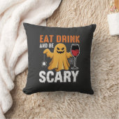 Coussin Conception de fantôme effrayant pour manger et boi (Couverture)