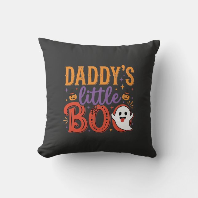 Coussin Conception de fantôme Halloween de la petite Boo d (Recto)