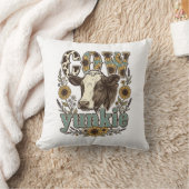 Coussin Conception de ferme de tournesol Yunkie vache vint (Couverture)
