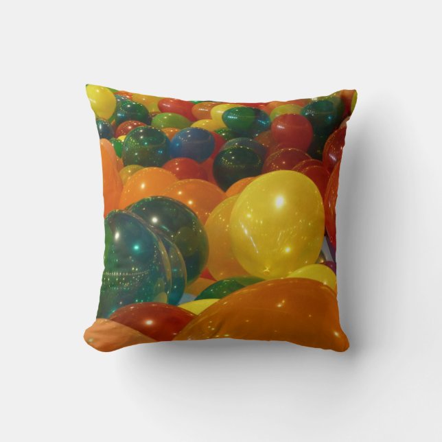 Coussin Conception de fête de ballons colorés (Recto)