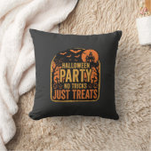 Coussin Conception de fête d'Halloween pas de tours juste (Couverture)
