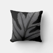 Coussin Conception de feuille en gras noir (Recto)
