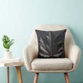 Coussin Conception de feuille en gras noir (Chaise)