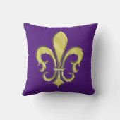 Coussin Conception de Fleur de Lis de Mardi Gras Cool (Verso)
