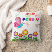 Coussin Conception de fleur de papillon mignonne (Couverture)