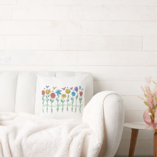 Coussin Conception de fleurs en croissance