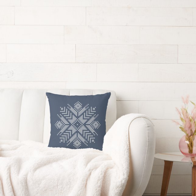 Coussin conception de flocon de neige de la croix de Noël (Canapé)