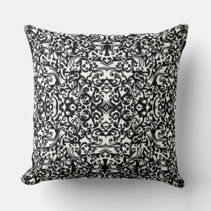 Coussin Conception de fond fluide noir transparent mignon