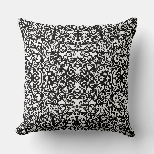 Coussin Conception de fond fluide noir transparent mignon (Recto)