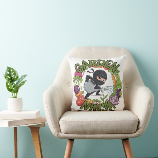 Coussin Conception de Garden Ninja - Graphisme de jardinag (Chaise)