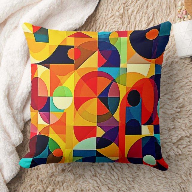 Coussin Conception de géométrie de couleur Bauhaus (Couverture)