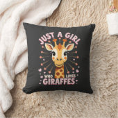 Coussin Conception de girafe drôle pour femmes filles safa (Couverture)