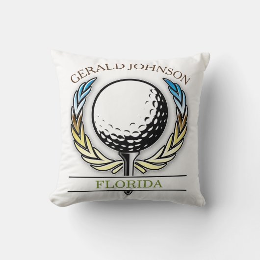 Coussin Conception de golf avec couronne (Recto)