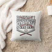 Coussin Conception de gravure vintage Papaw baseball_1 (Couverture)