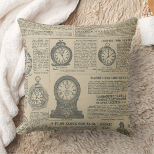 Coussin Conception de journal ancien