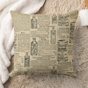 Coussin Conception de journal ancien