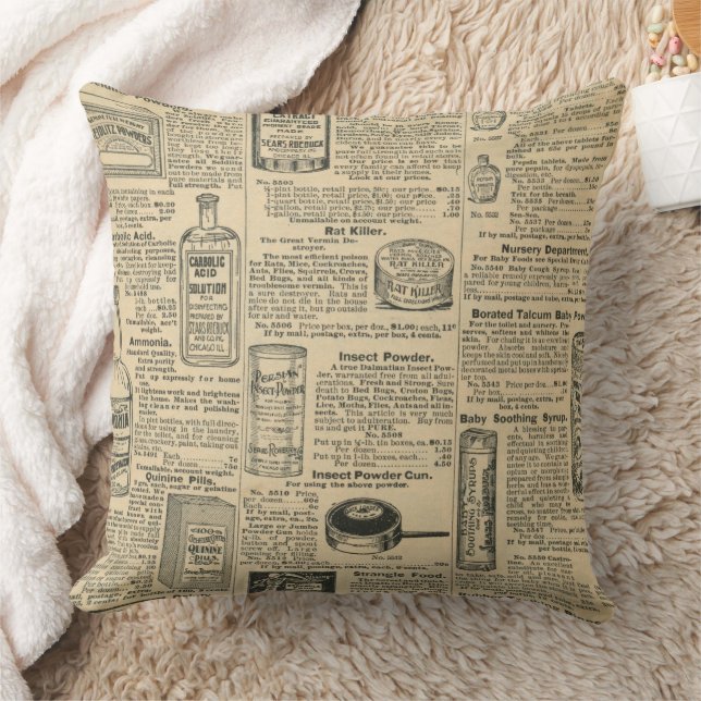 Coussin Conception de journal ancien (Couverture)