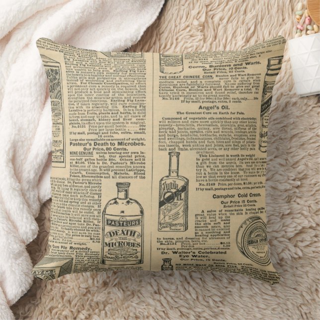 Coussin Conception de journal ancien (Couverture)
