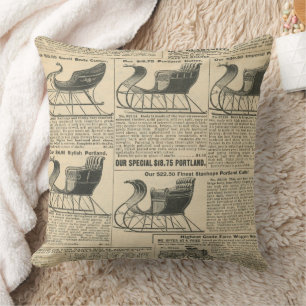 Coussin Conception de journal ancien