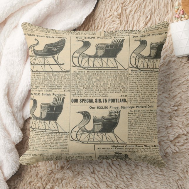 Coussin Conception de journal ancien (Couverture)