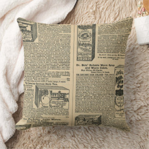 Coussin Conception de journal ancien