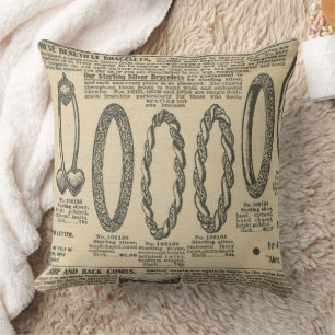 Coussin Conception de journal vintage