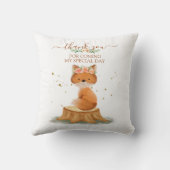 Coussin Conception de la botanique de renard d'animal de l (Verso)