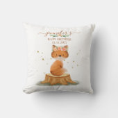 Coussin Conception de la botanique de renard d'animal de l (Recto)