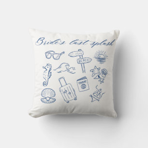Coussin Conception de la dernière éclaboussure de la marié