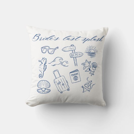 Coussin Conception de la dernière éclaboussure de la marié (Recto)