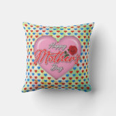Coussin Conception de la fête des mères élégante (Verso)