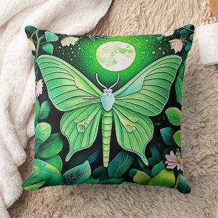Coussin Conception de la fleur de papillon lunaire