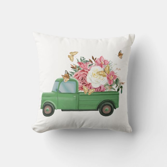 Coussin Conception de la sublimation des fleurs (Recto)