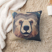 Coussin Conception de la tête d'ours basse (Couverture)
